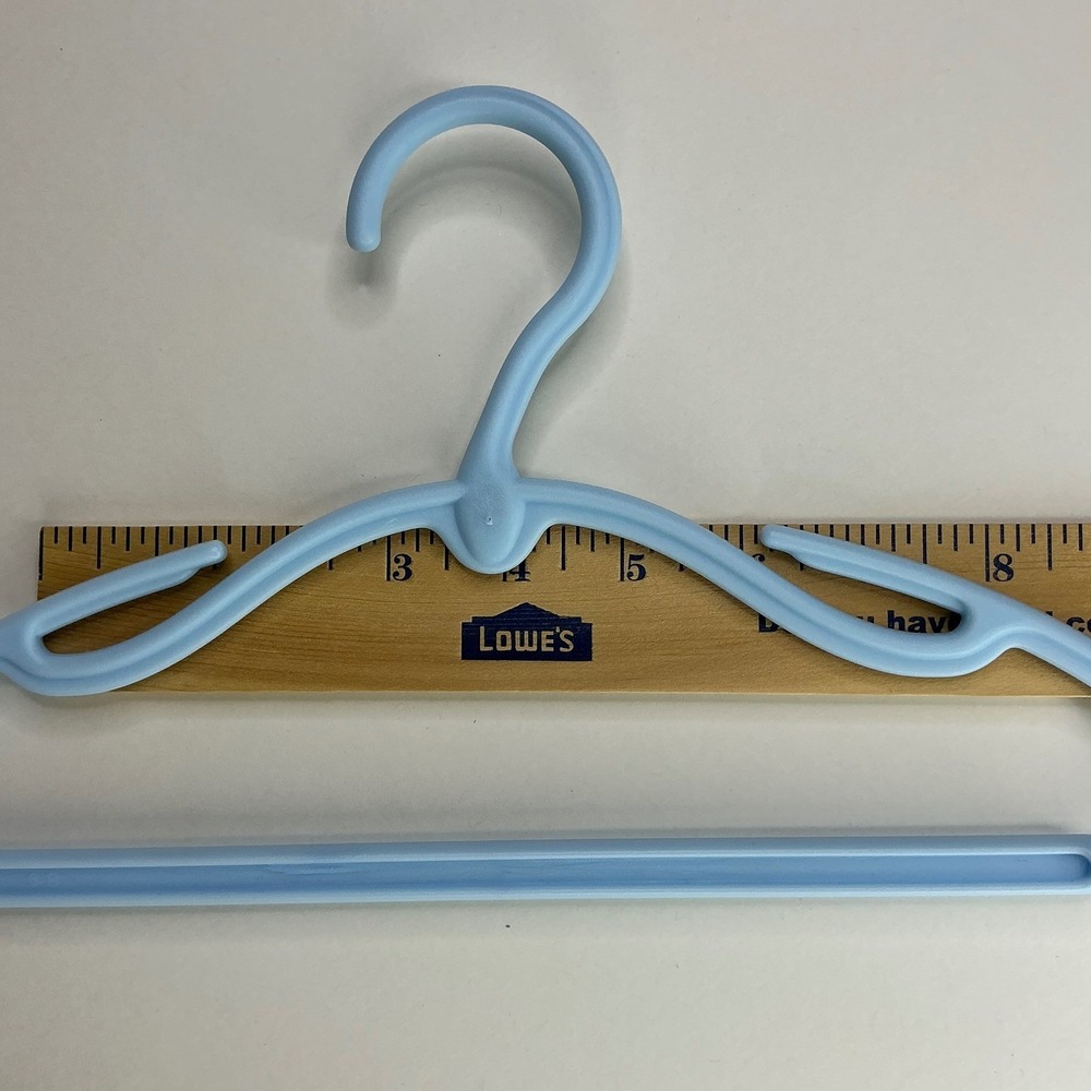 Blue Plastic Baby Hangers Kids 48 Pack Notched Slim Design 11.5 Inch - Picture 9 of 10